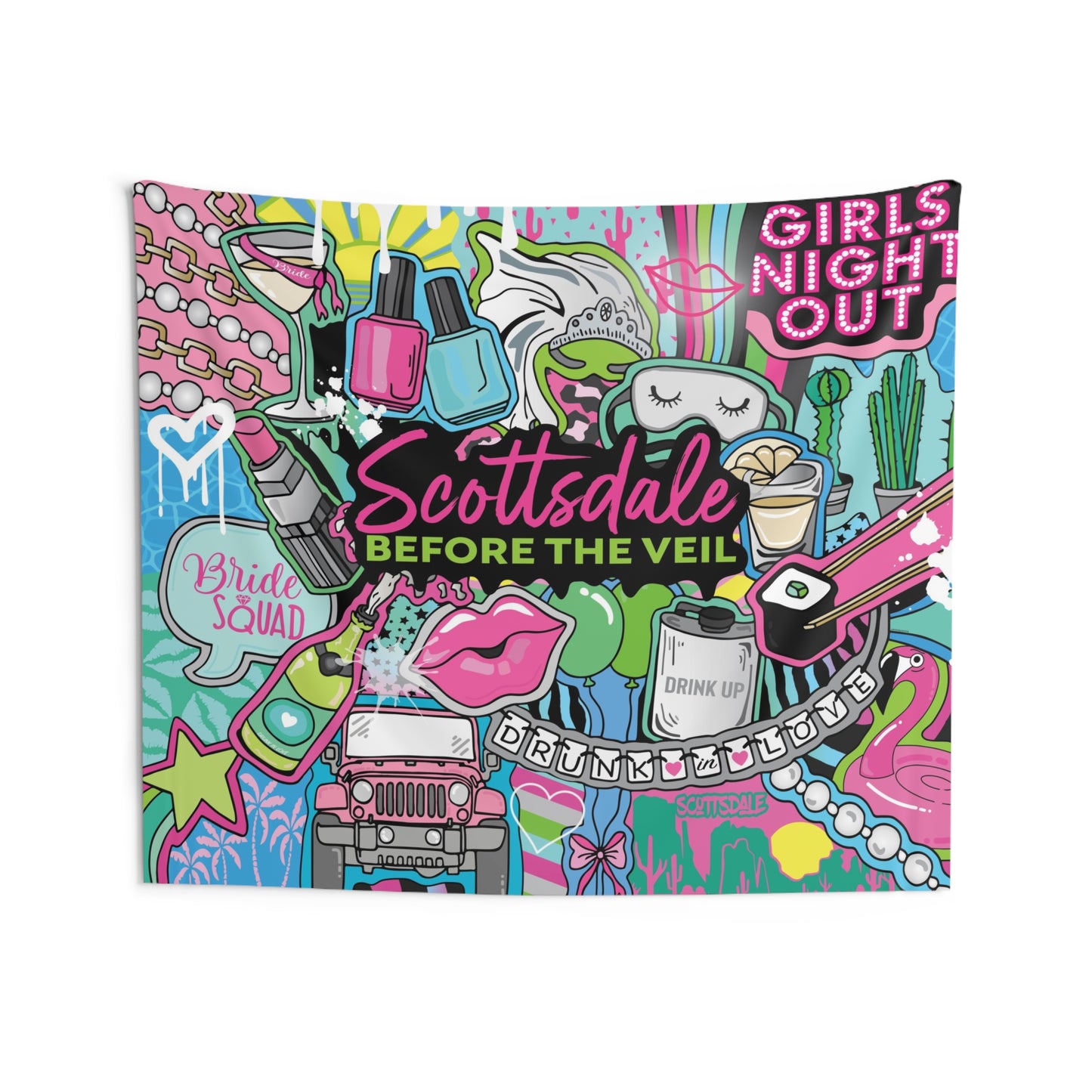 Destination Bachelorette Tapestry (pick your location)