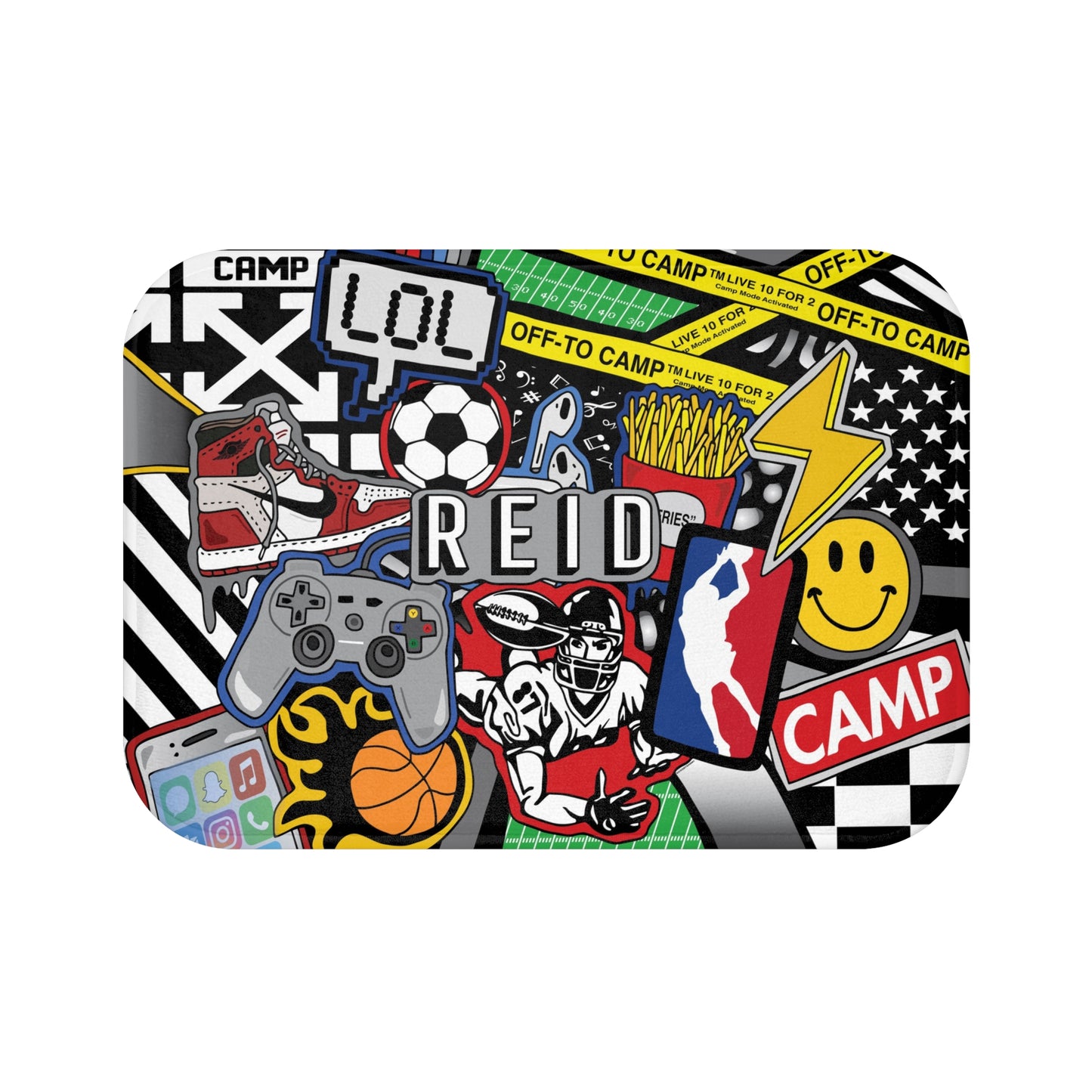 Off To Camp Bath Mat