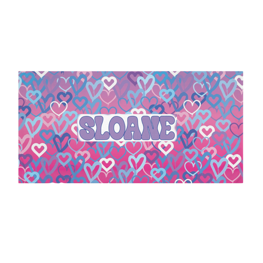 Ombre Hearts Towel Wrap