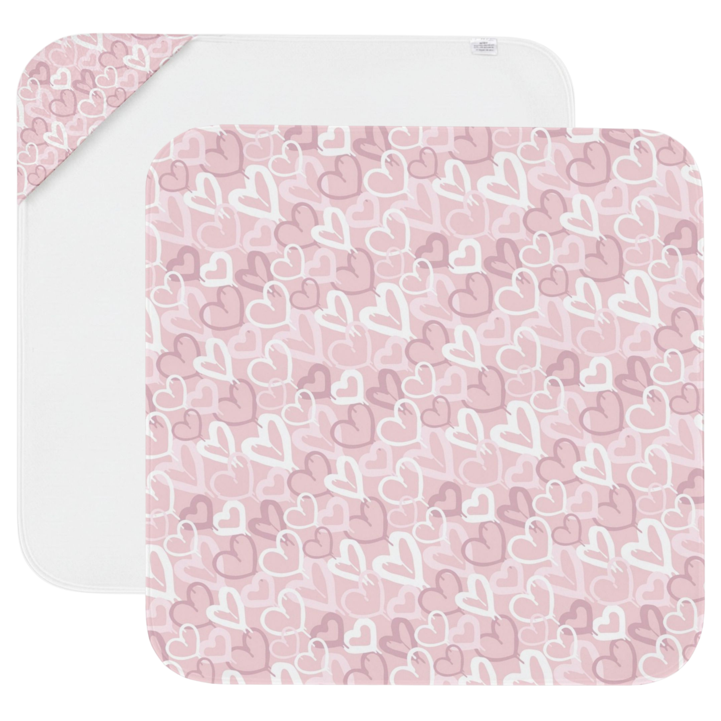 Ombre Hearts Hooded Towel