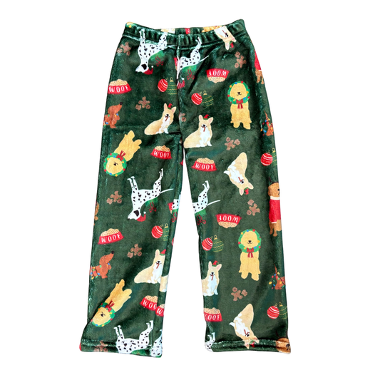 Merry Woofmas Fuzzy PJ Pants