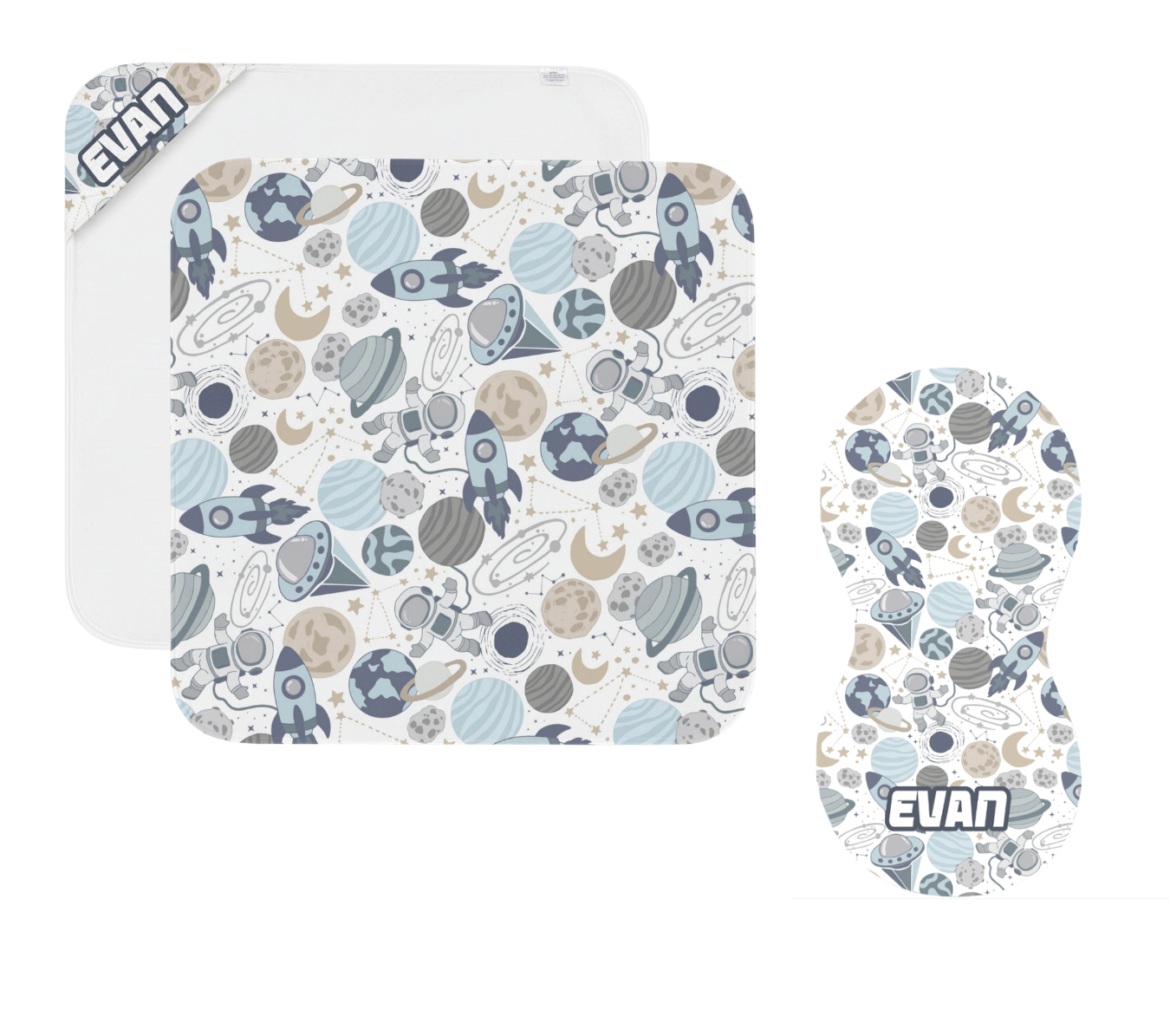 Out Of This World Hooded Towel and Burp Cloth Bundle