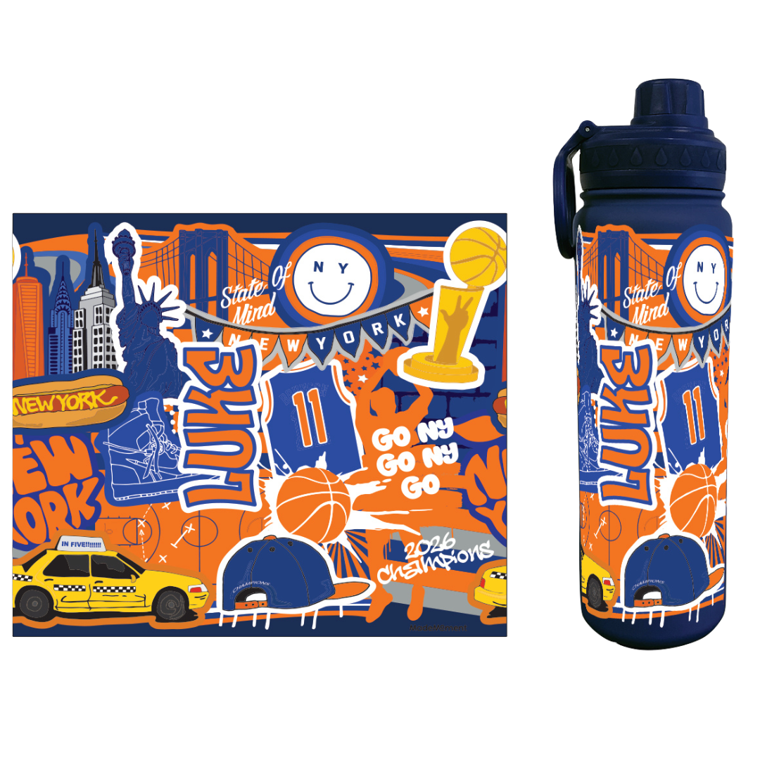 New York Basketball Water Bottle