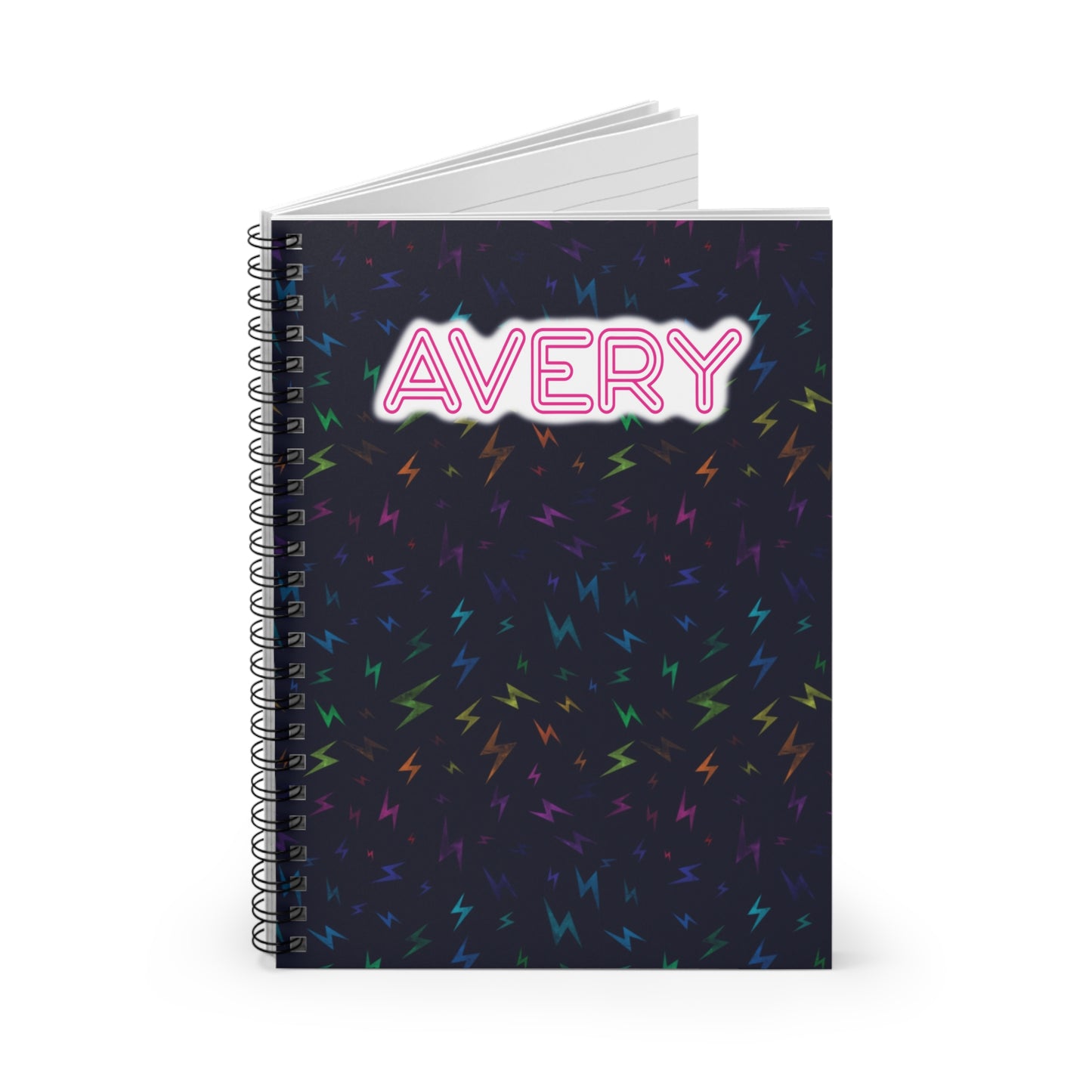 Rainbow Bolts Spiral Notebook