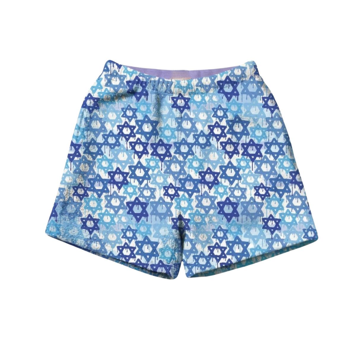 Star Of David Drip Fuzzy PJ Shorts