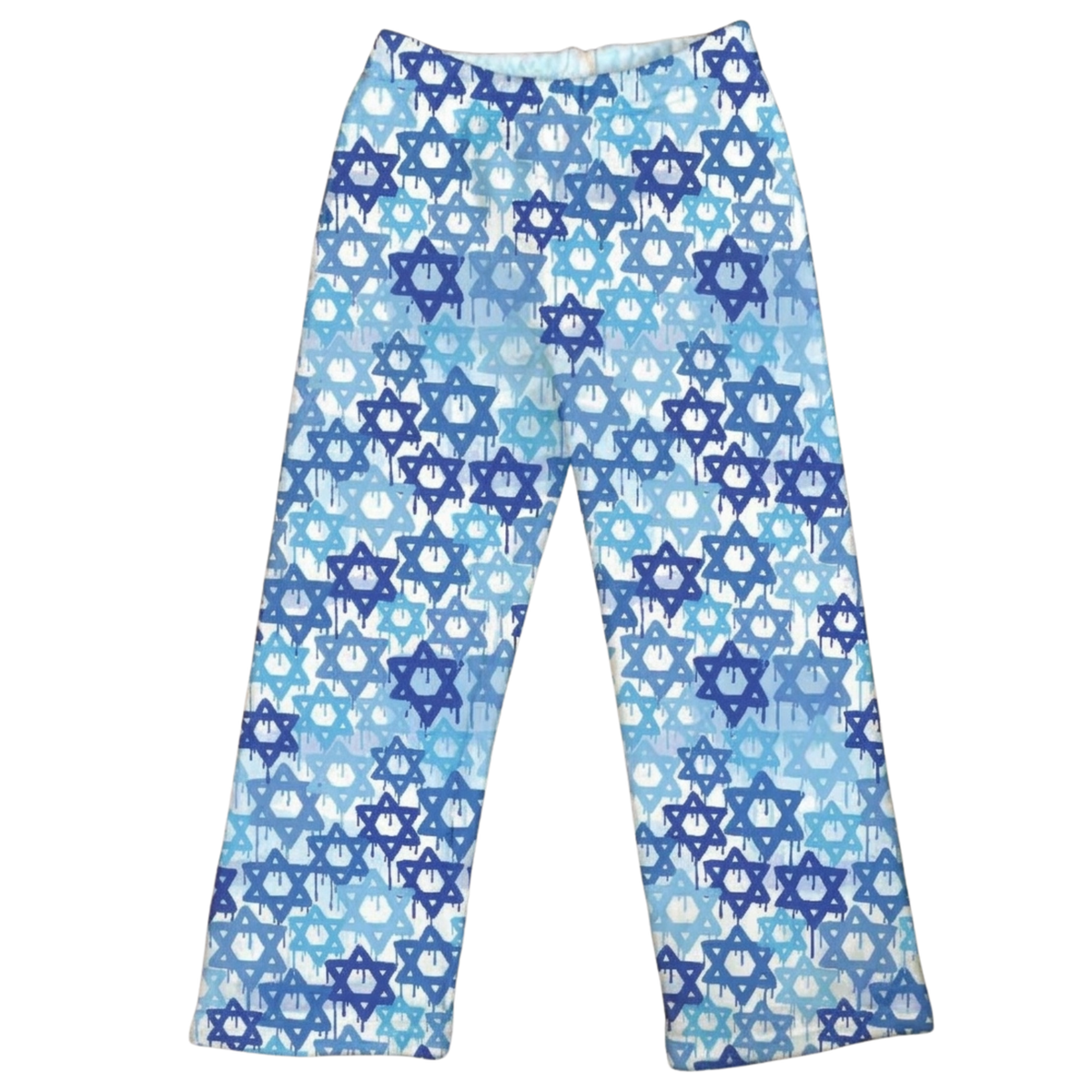 Star Of David Drip Fuzzy PJ Pants