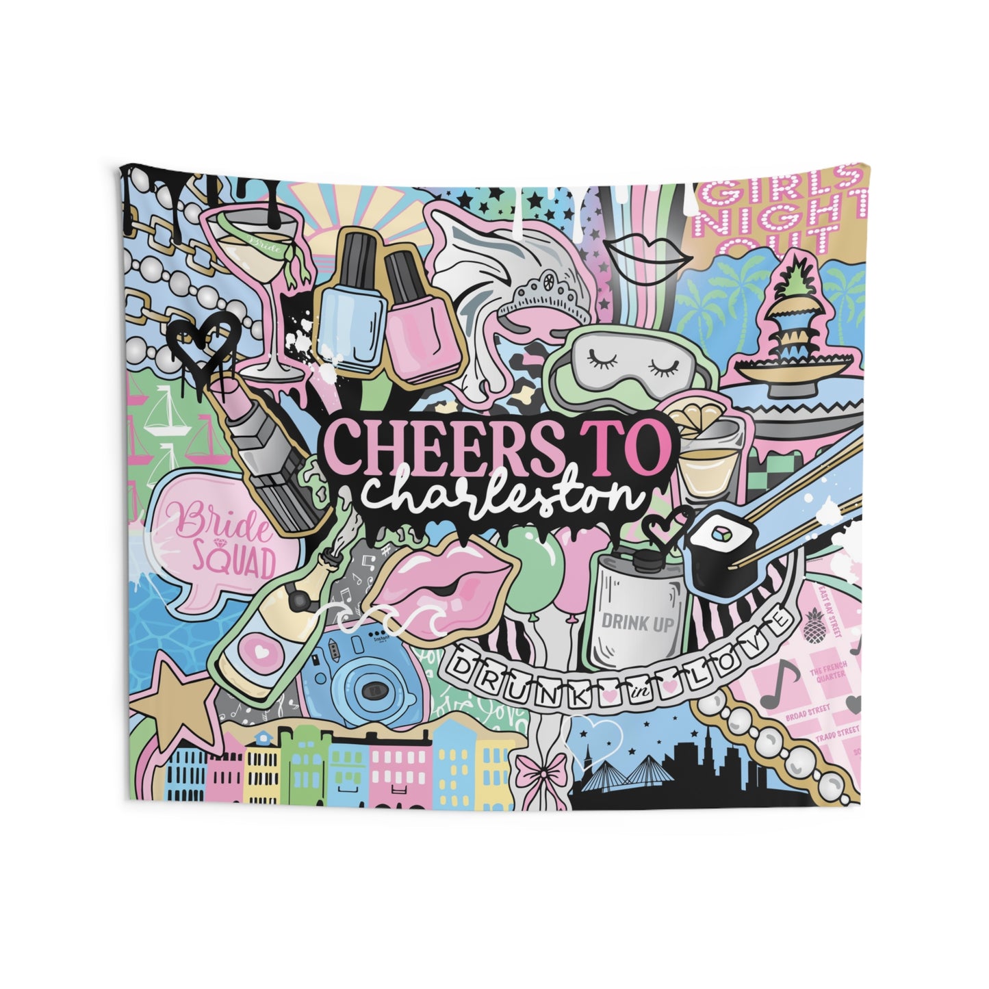Destination Bachelorette Tapestry (pick your location)
