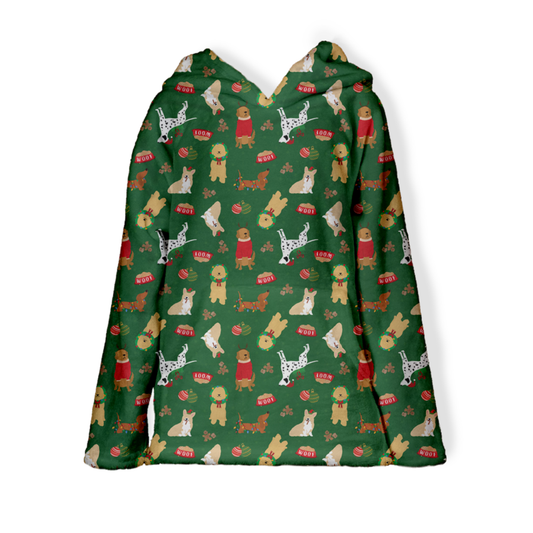 Merry Woofmas Fuzzy Hoodie