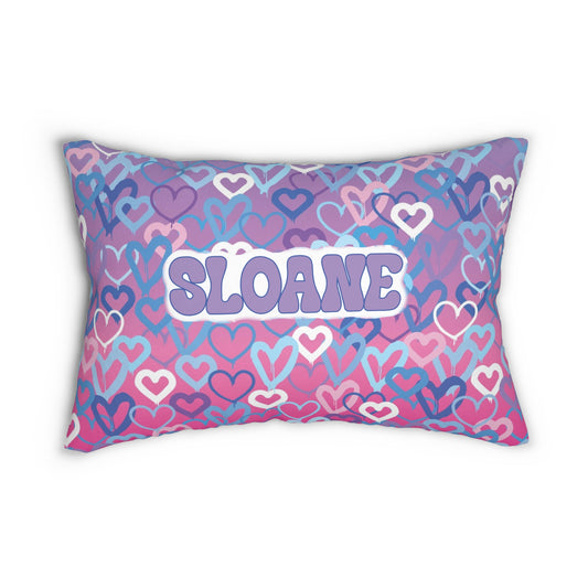 Ombre Hearts Throw Pillow