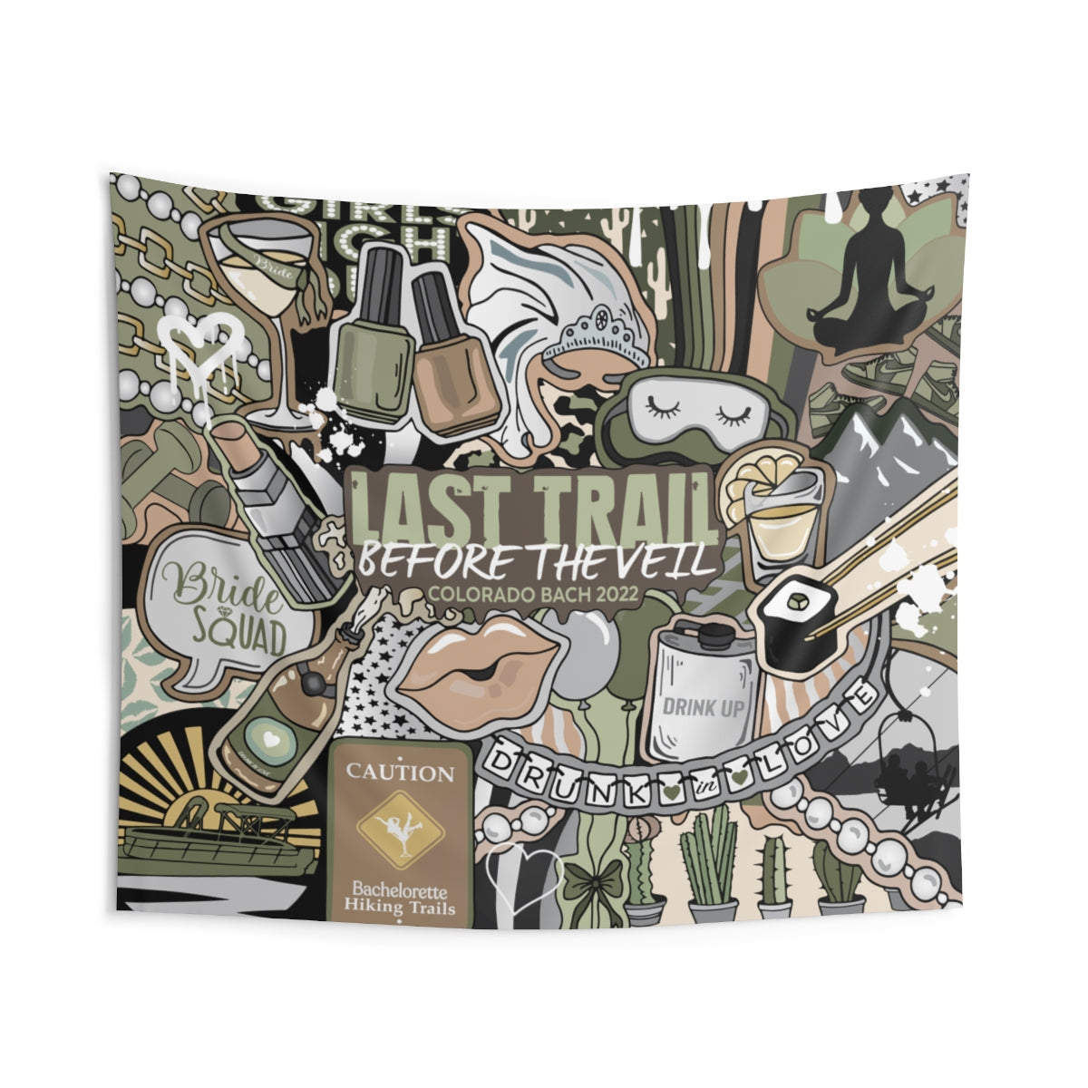 Destination Bachelorette Tapestry (pick your location)