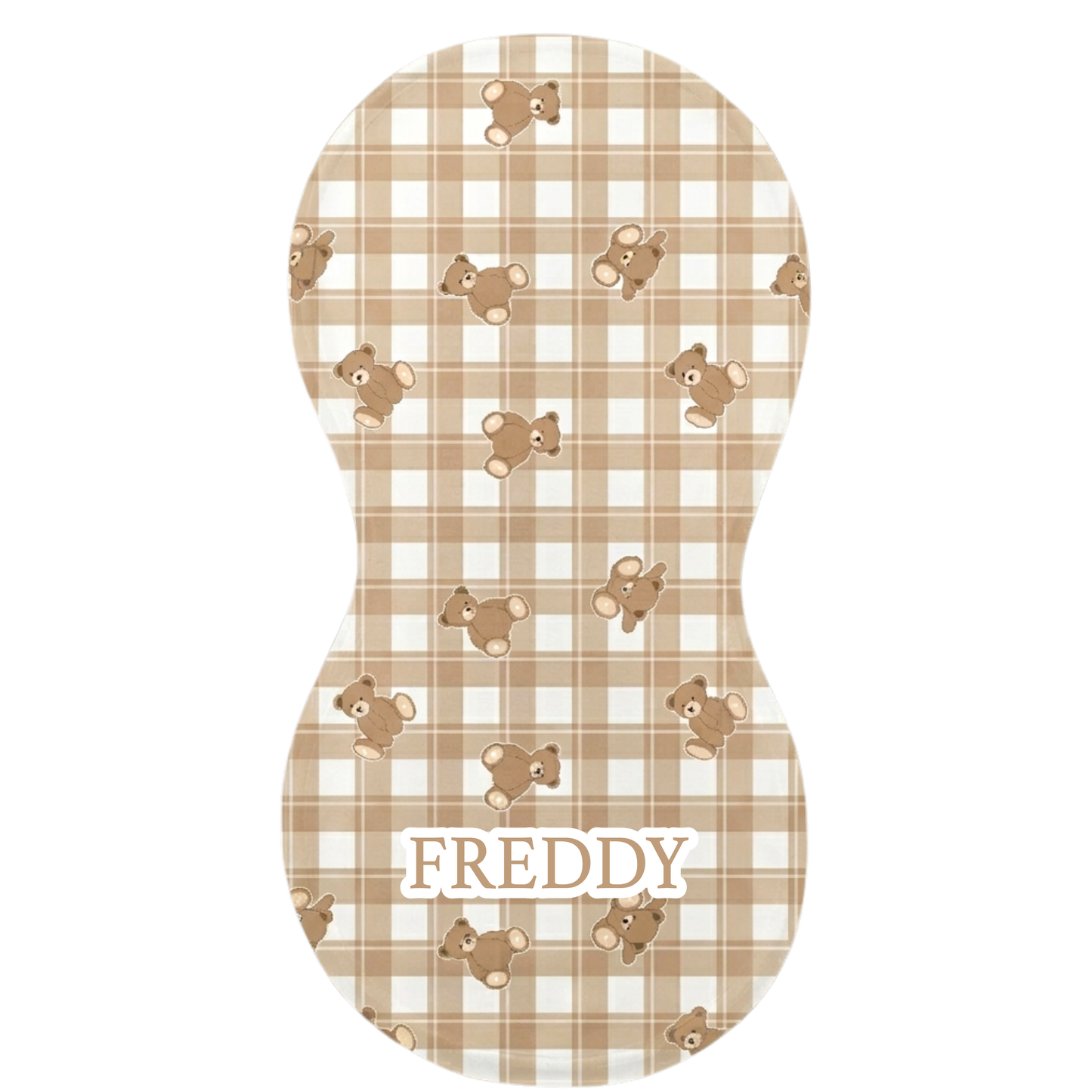 Teddy Tumbles Burp Cloth