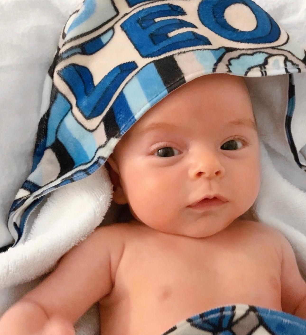 Baby Boy Lullaby Hooded Towel