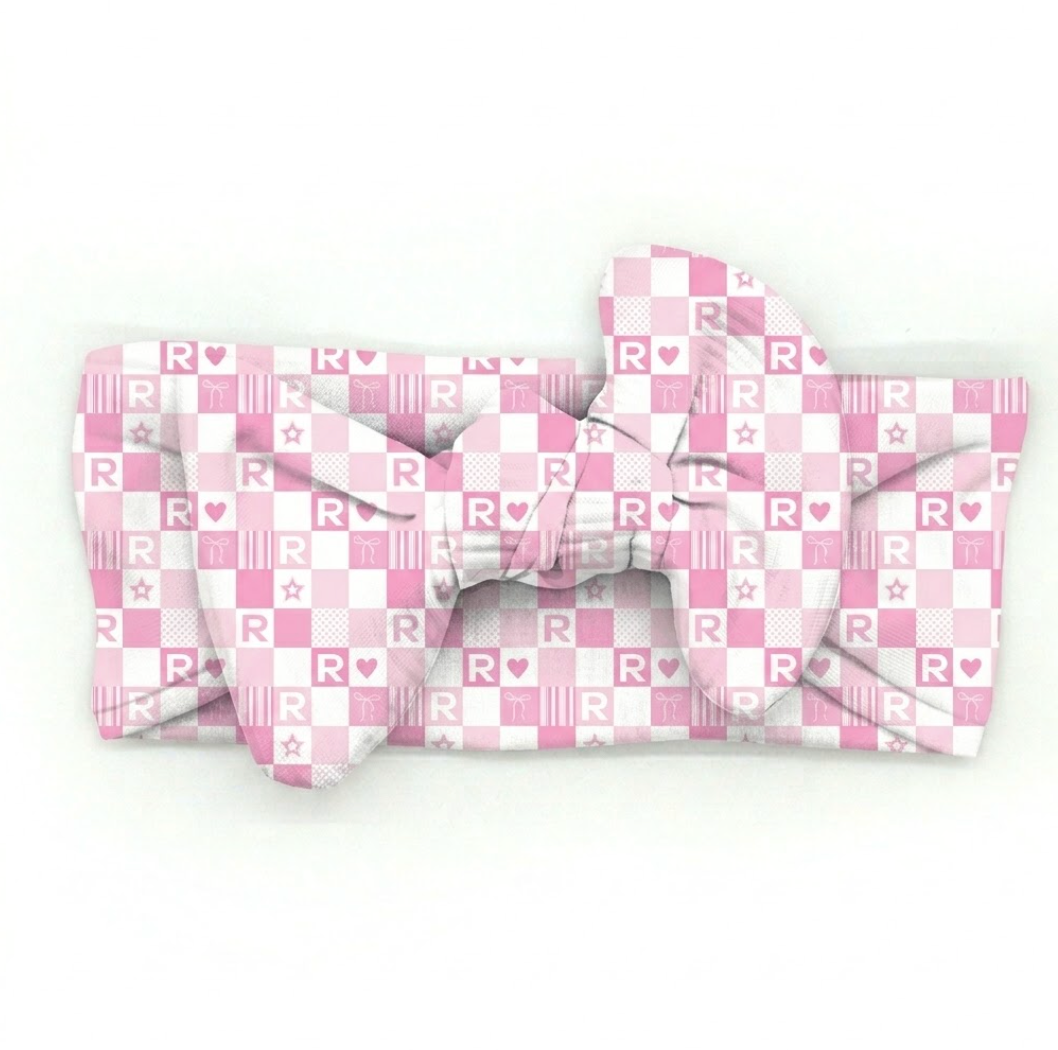 Pink Initials Block Swaddle