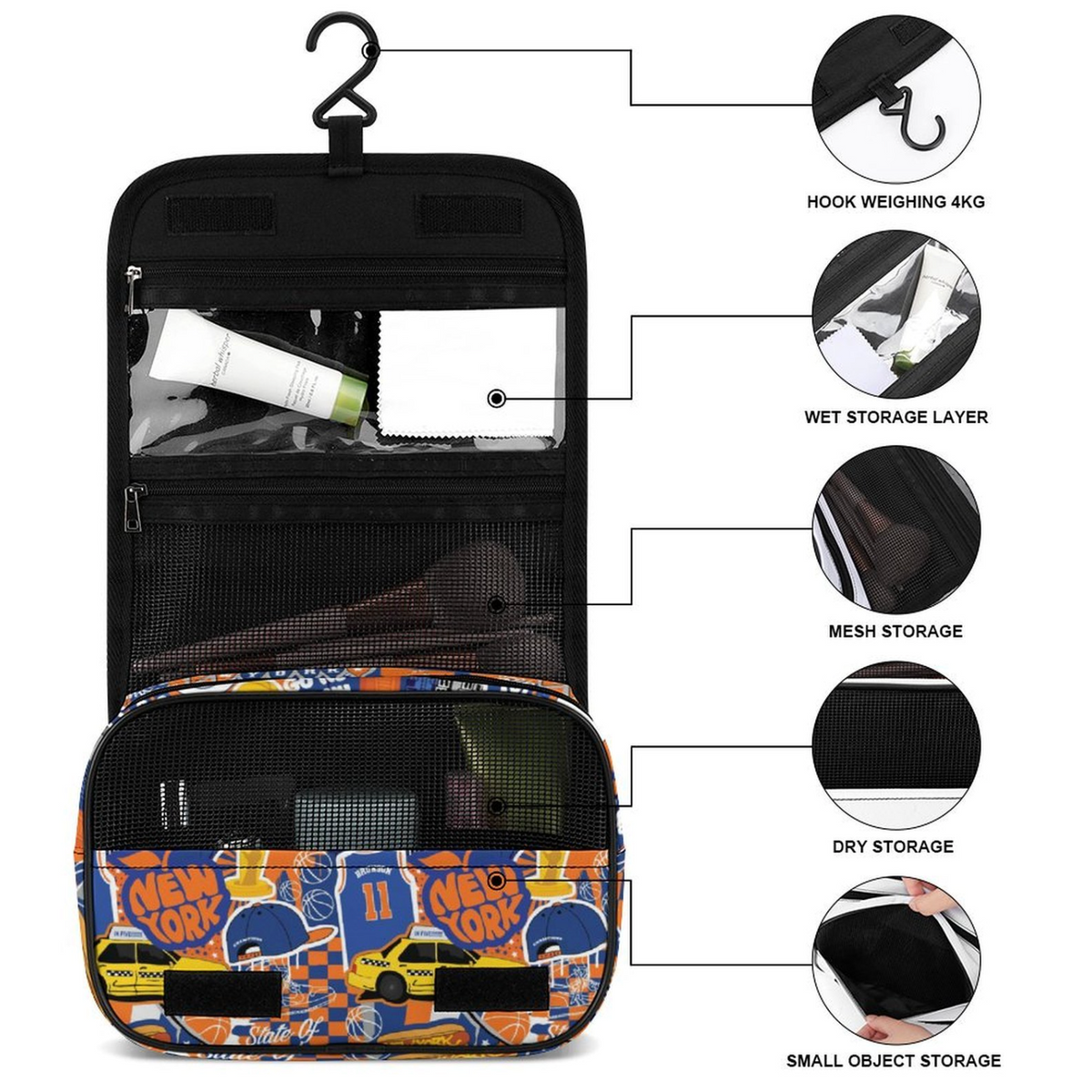 New York Basketball Toiletry Bag