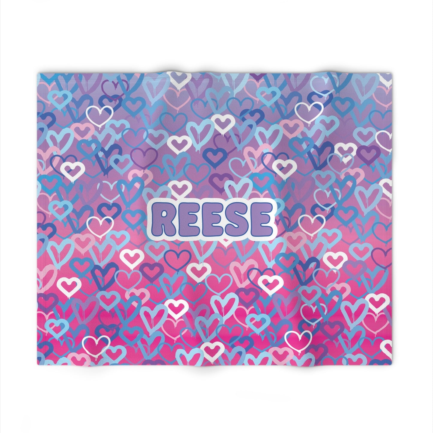 Ombre Heart Blanket