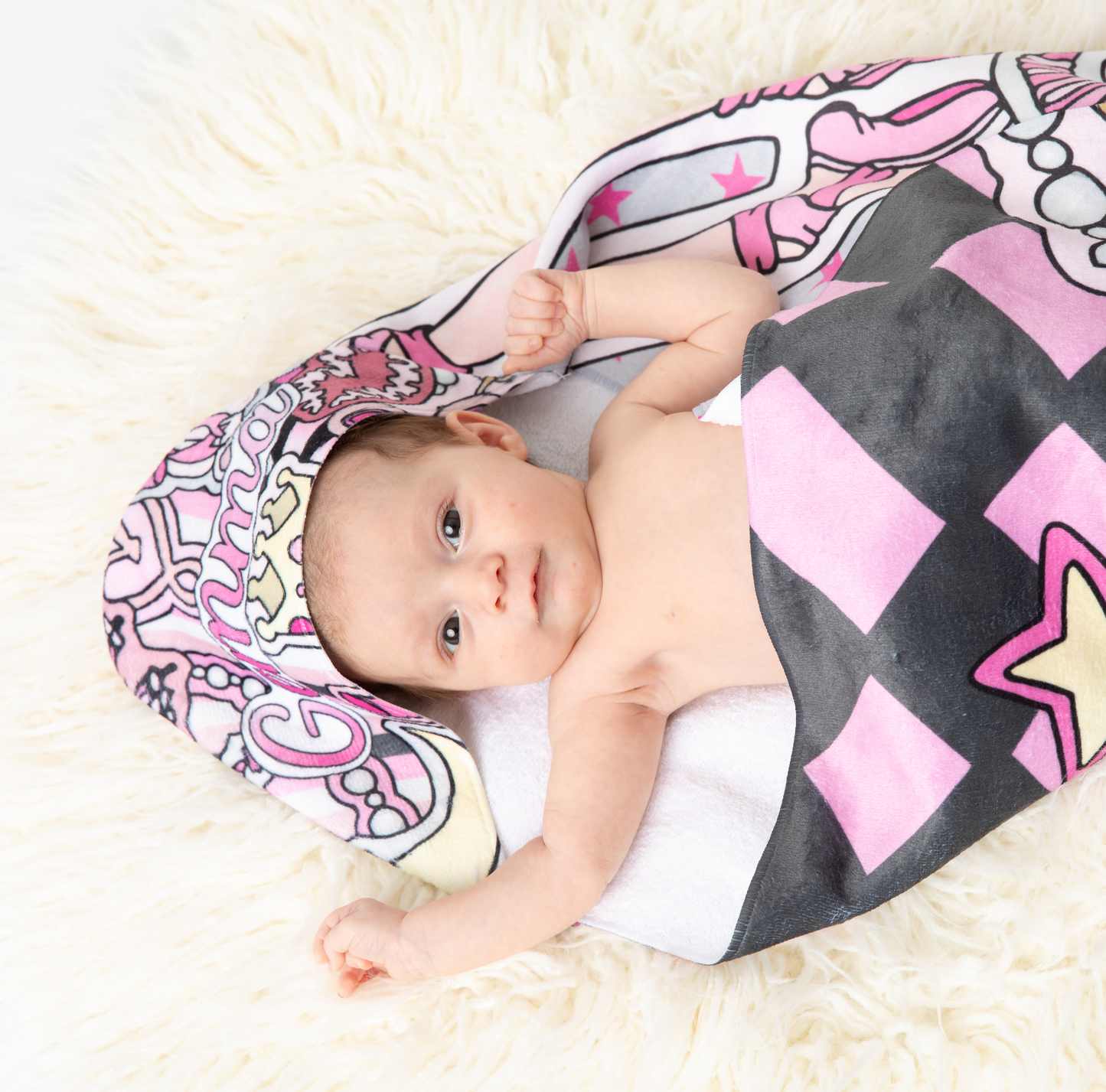 Baby Girl Lullaby Hooded Towel
