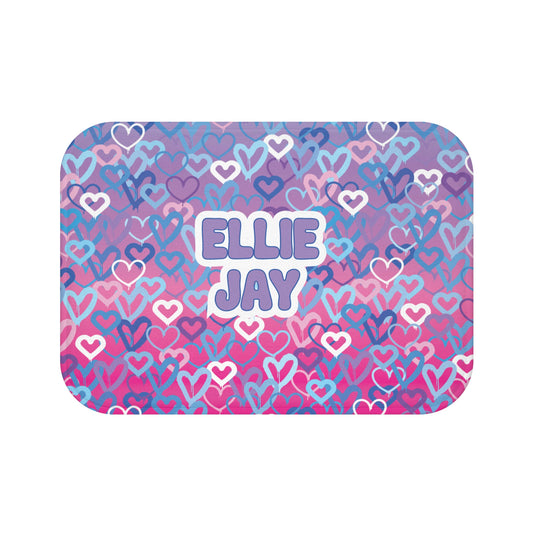 Ombre Hearts Bath Mat