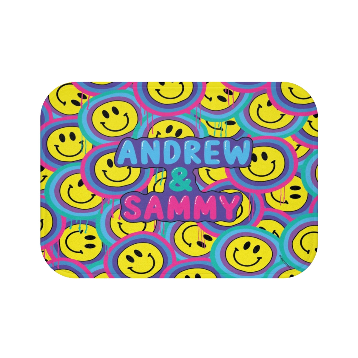 Smiley Drip Bath Mat