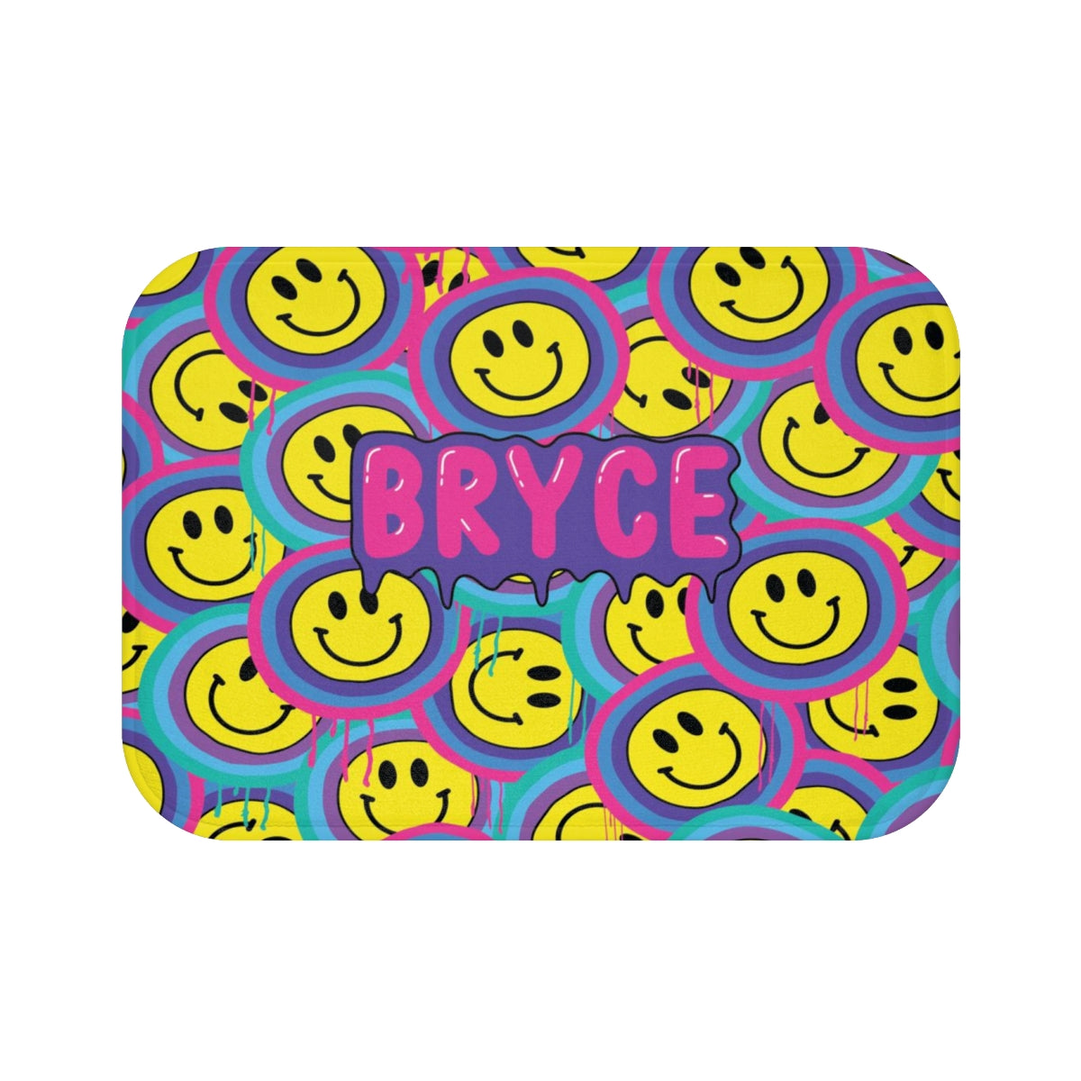 Smiley Drip Bath Mat