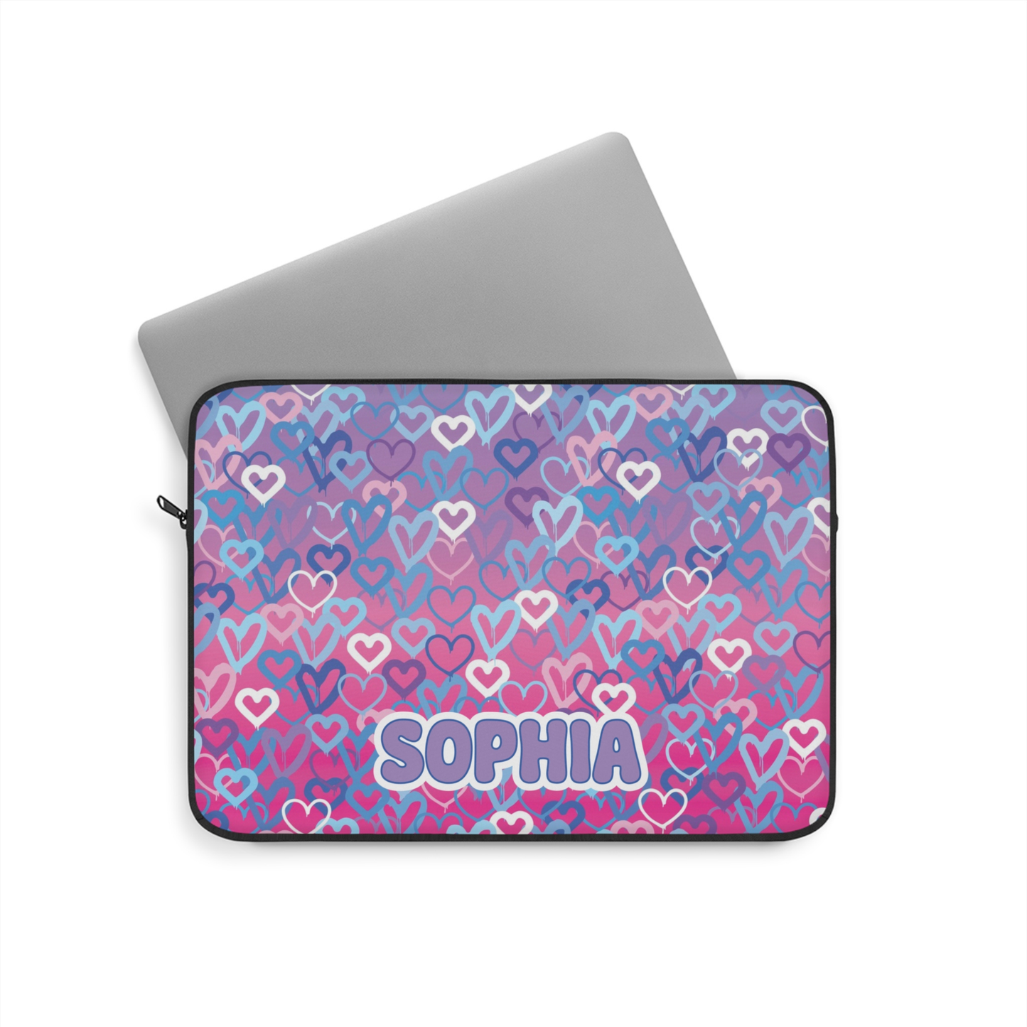 Ombre Hearts Laptop Sleeve