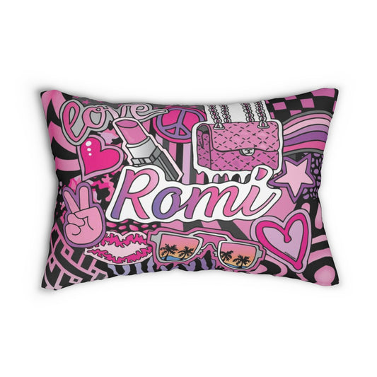 Girlie Girl Lip Throw Pillow