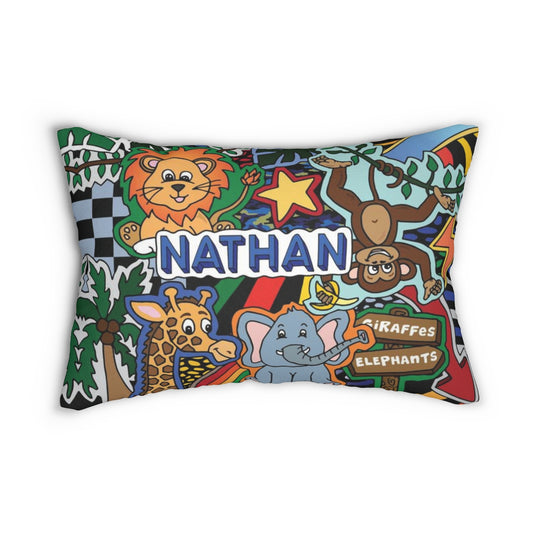 Animal Adventure Throw Pillow