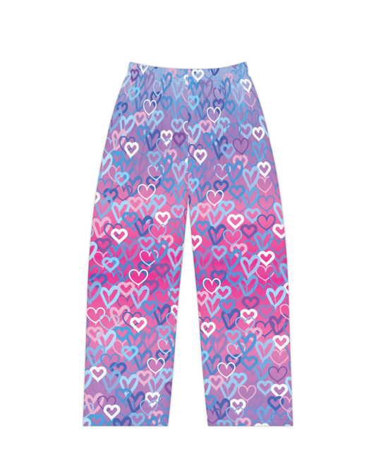 Ombre Hearts Fuzzy Pajama Pants
