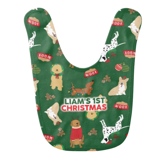Christmas Dogs Bib