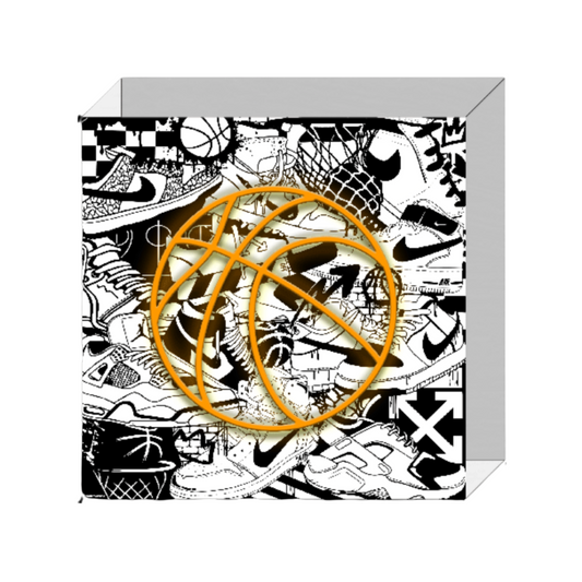 Kick It Basketball Neon Artwork