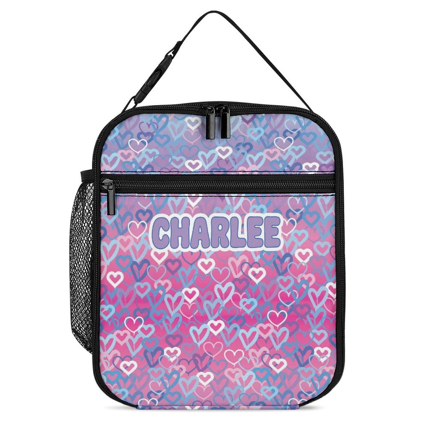 Ombre Hearts Insulated Lunch Box