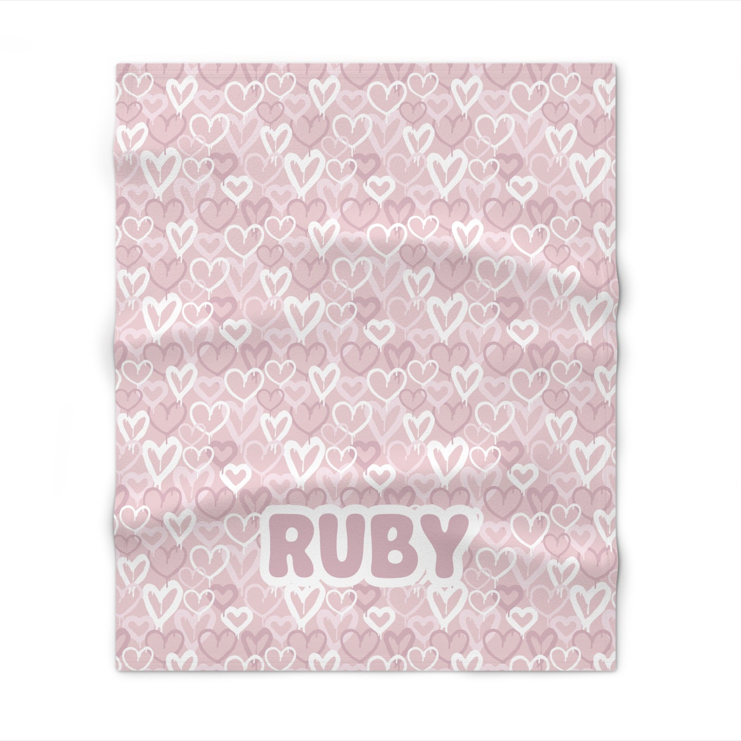 Ombre Heart Blanket