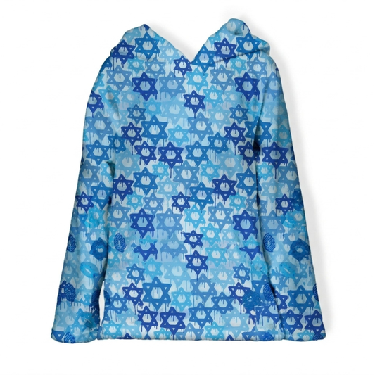 Star Of David Drip Fuzzy Hoodie