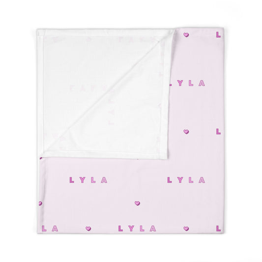 Repeat Girl Block Name Swaddle