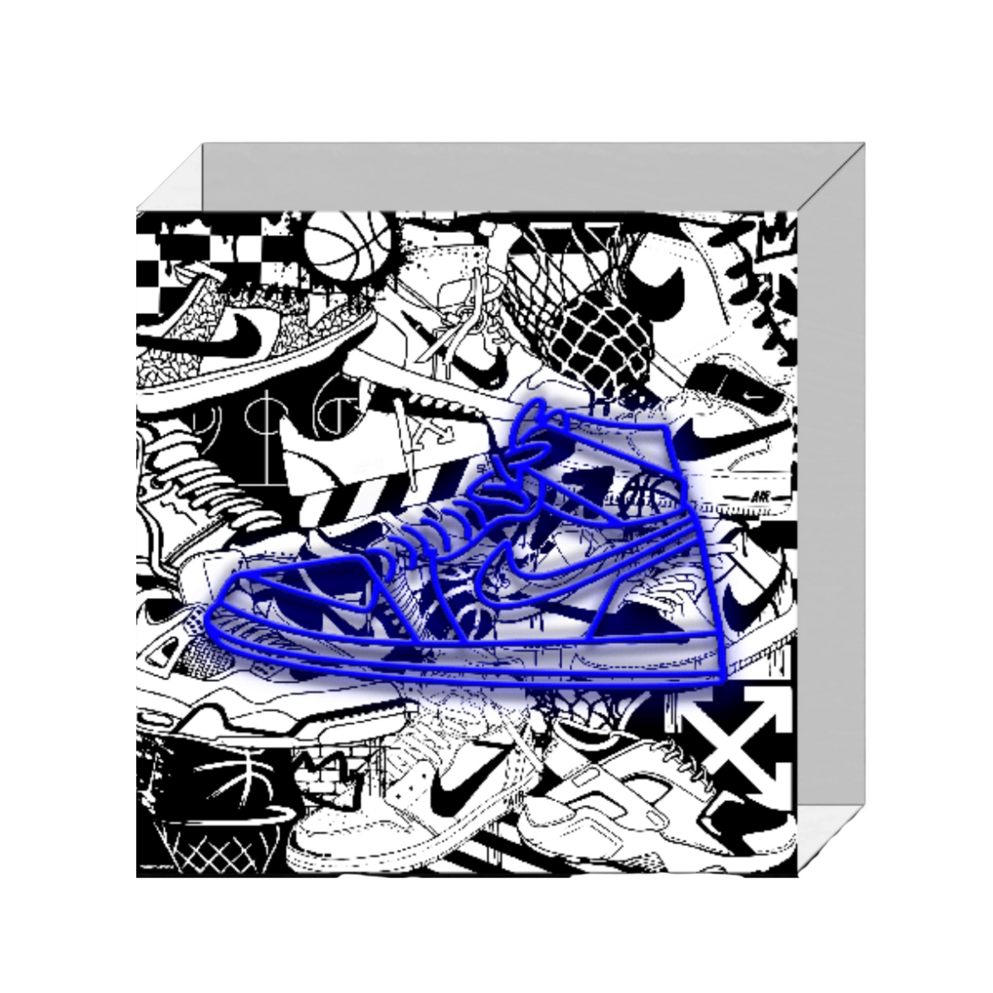 Kick It Sneaker Neon Artwork