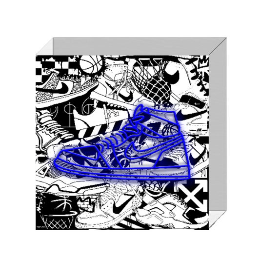 Kick It Sneaker Neon Artwork