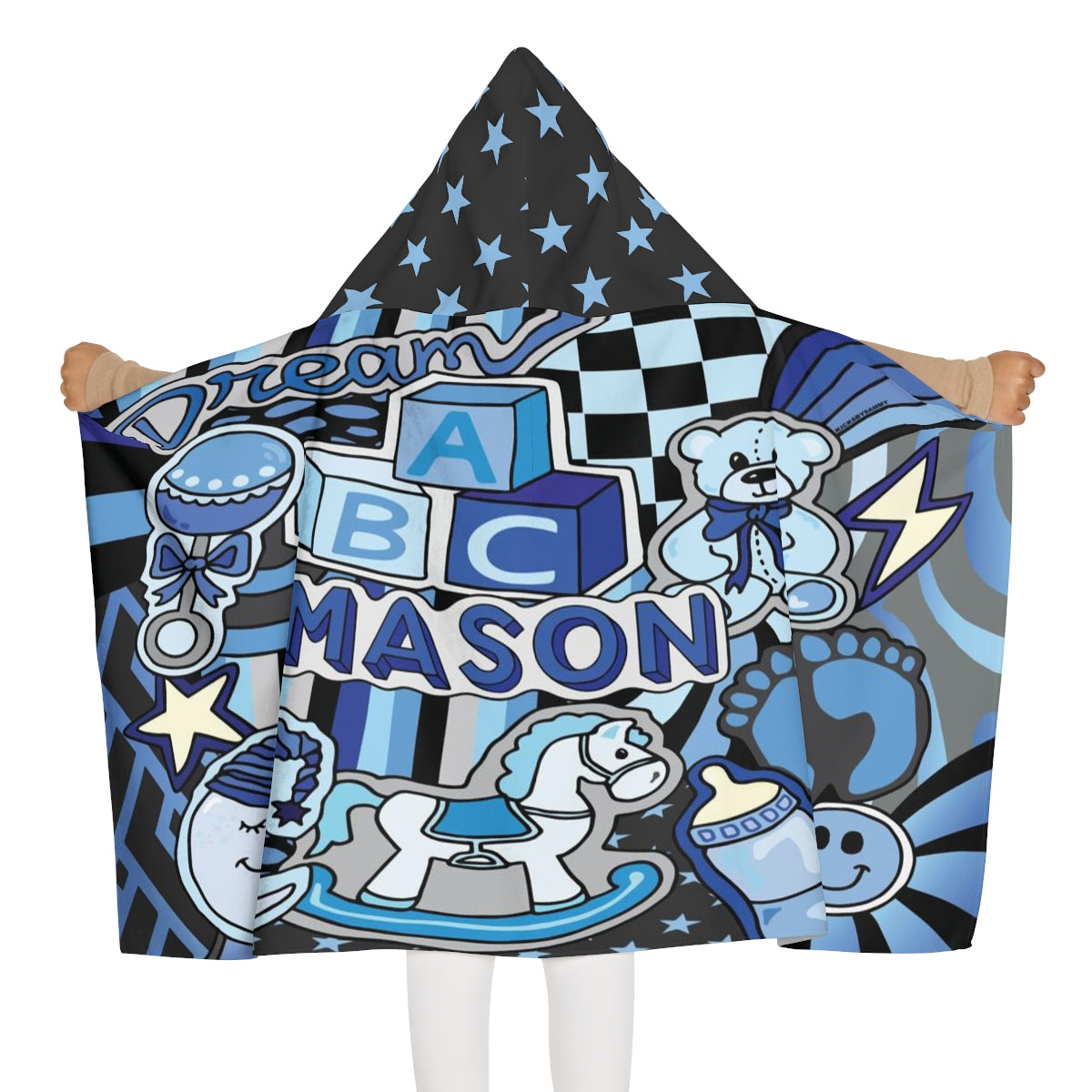 Baby Boy Lullaby Hooded Towel