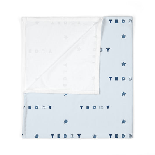 Boy Repeat Block Name Swaddle