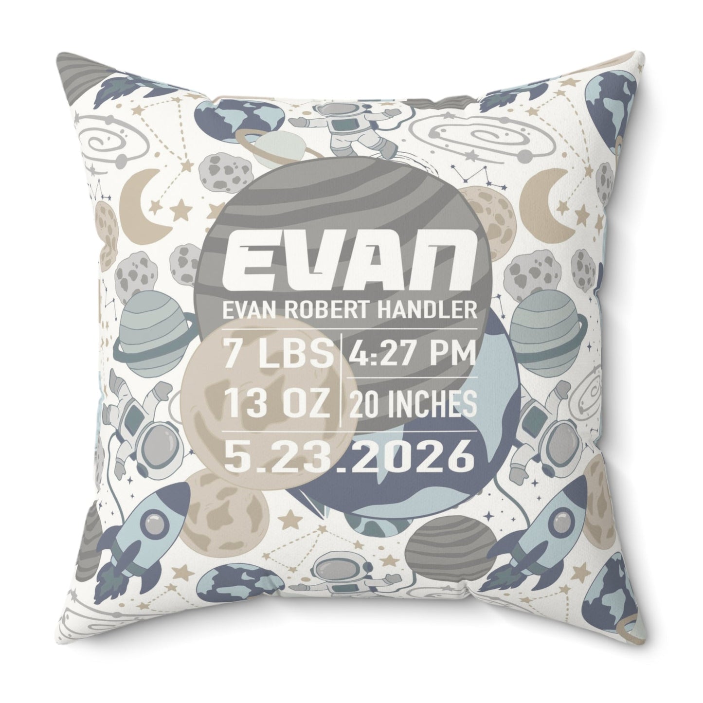 Out Of This World Birth Stat Pillow