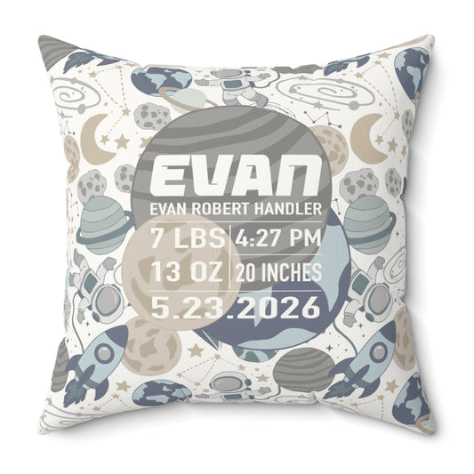 Out Of This World Birth Stat Pillow