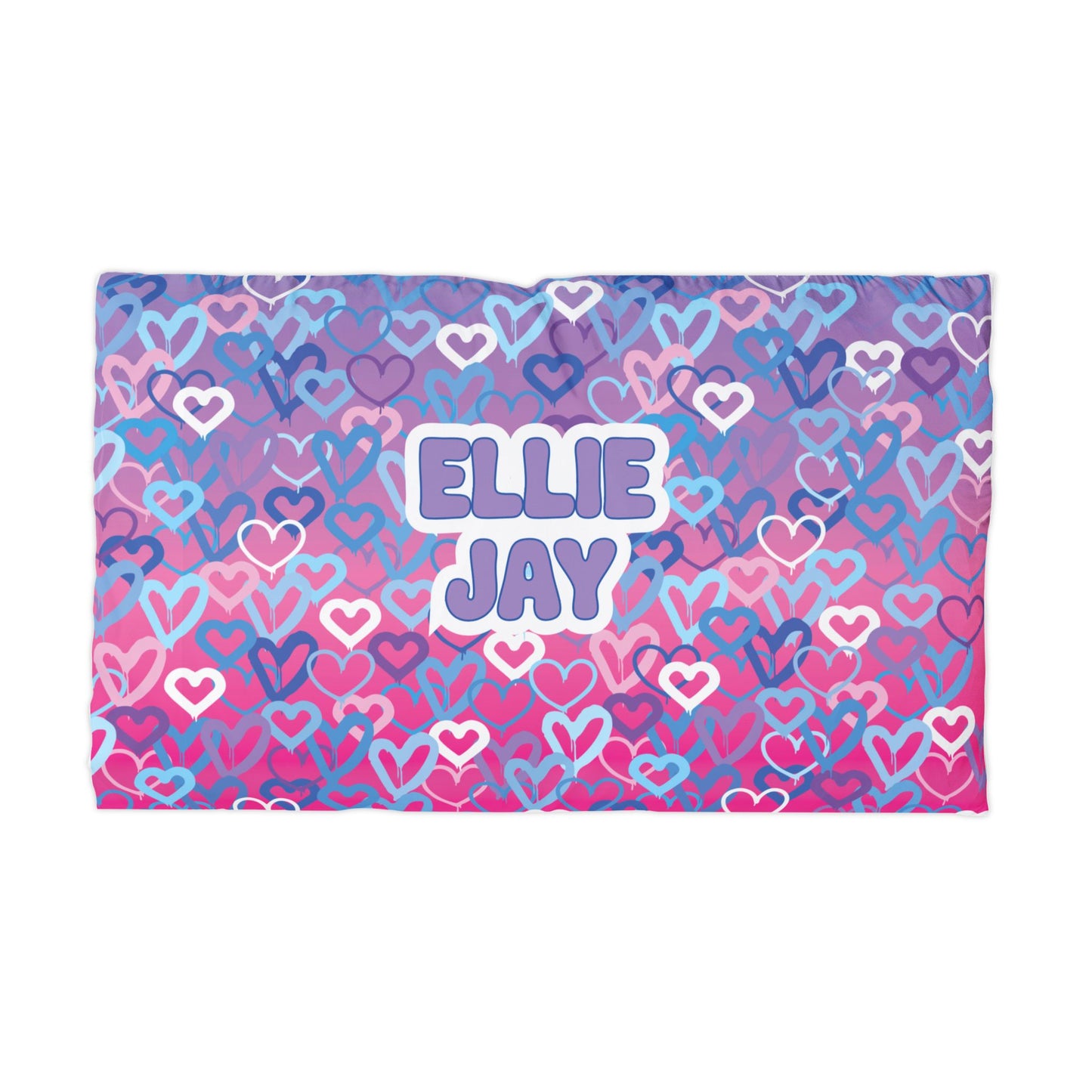 Ombre Hearts Pillow Case