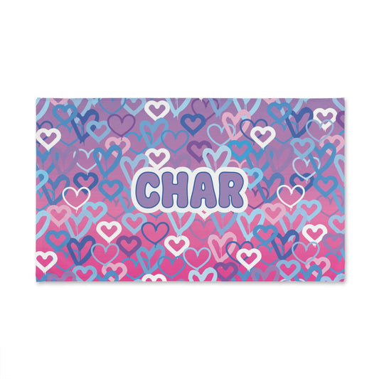 Ombre Hearts Towel Wrap