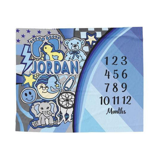 Boy Milestone Blanket