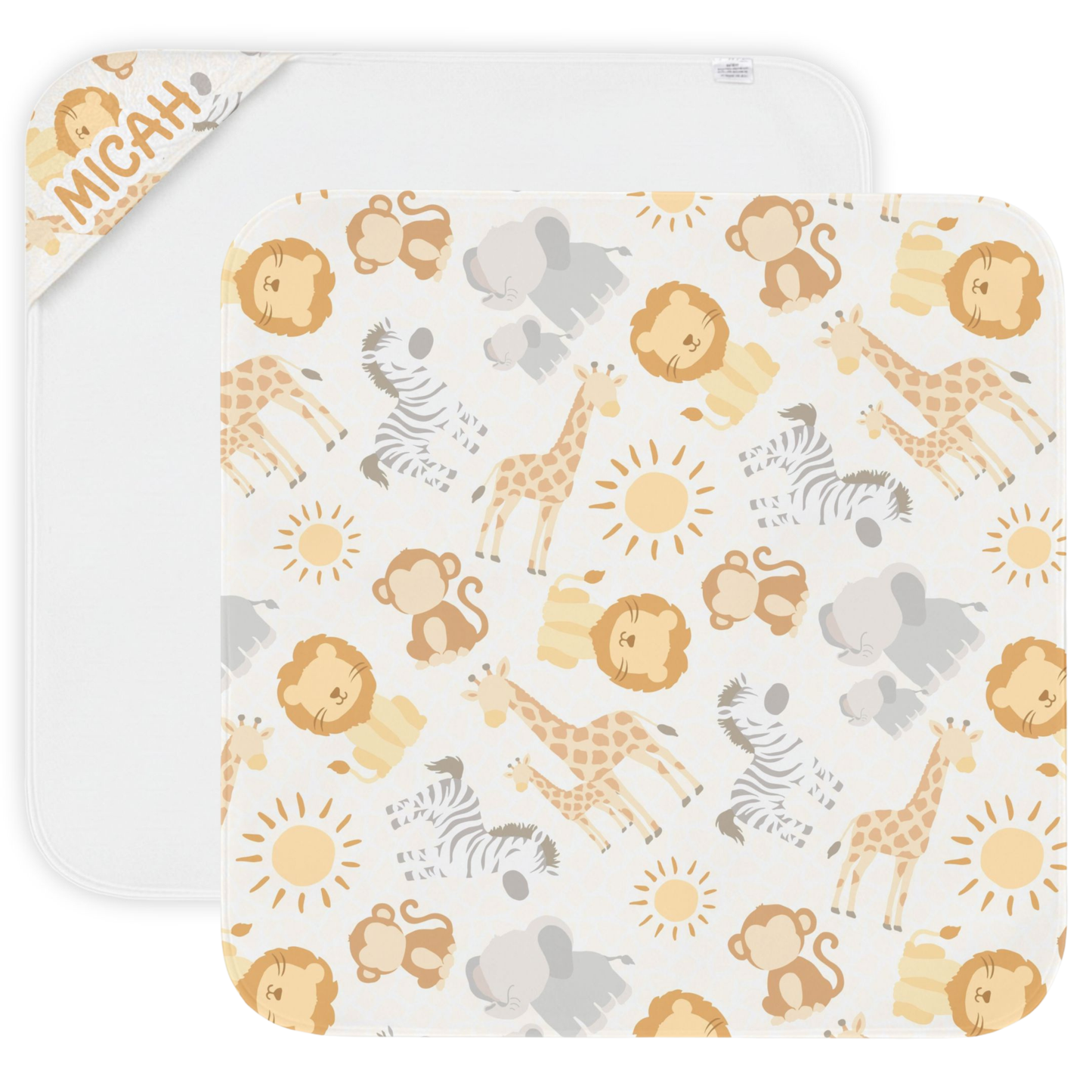 Safari Friends Hooded Towel