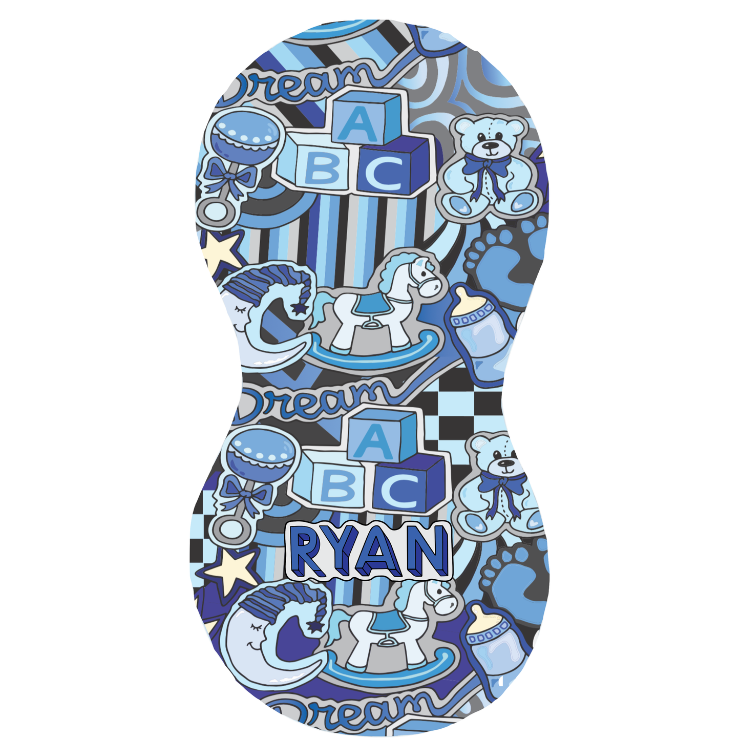 Baby Boy Lullaby Burp Cloth