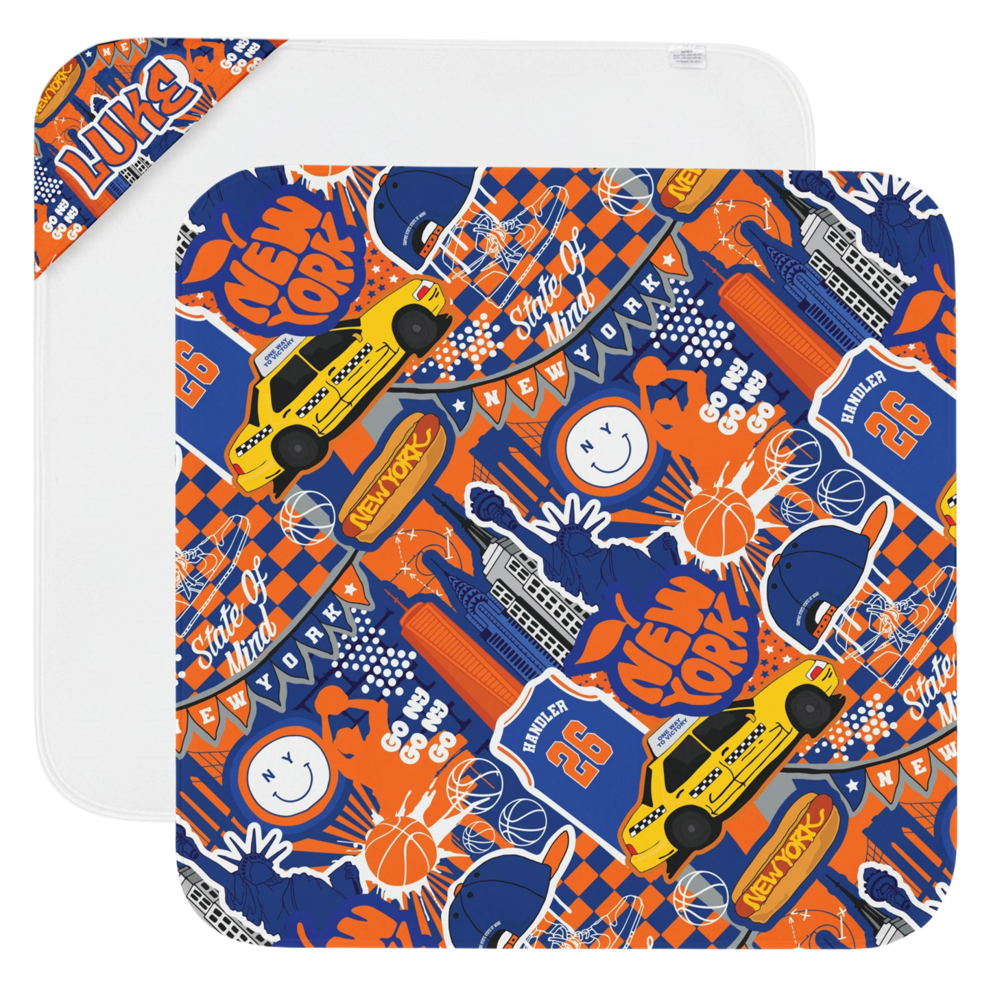 New York Basketball Hooded Towel