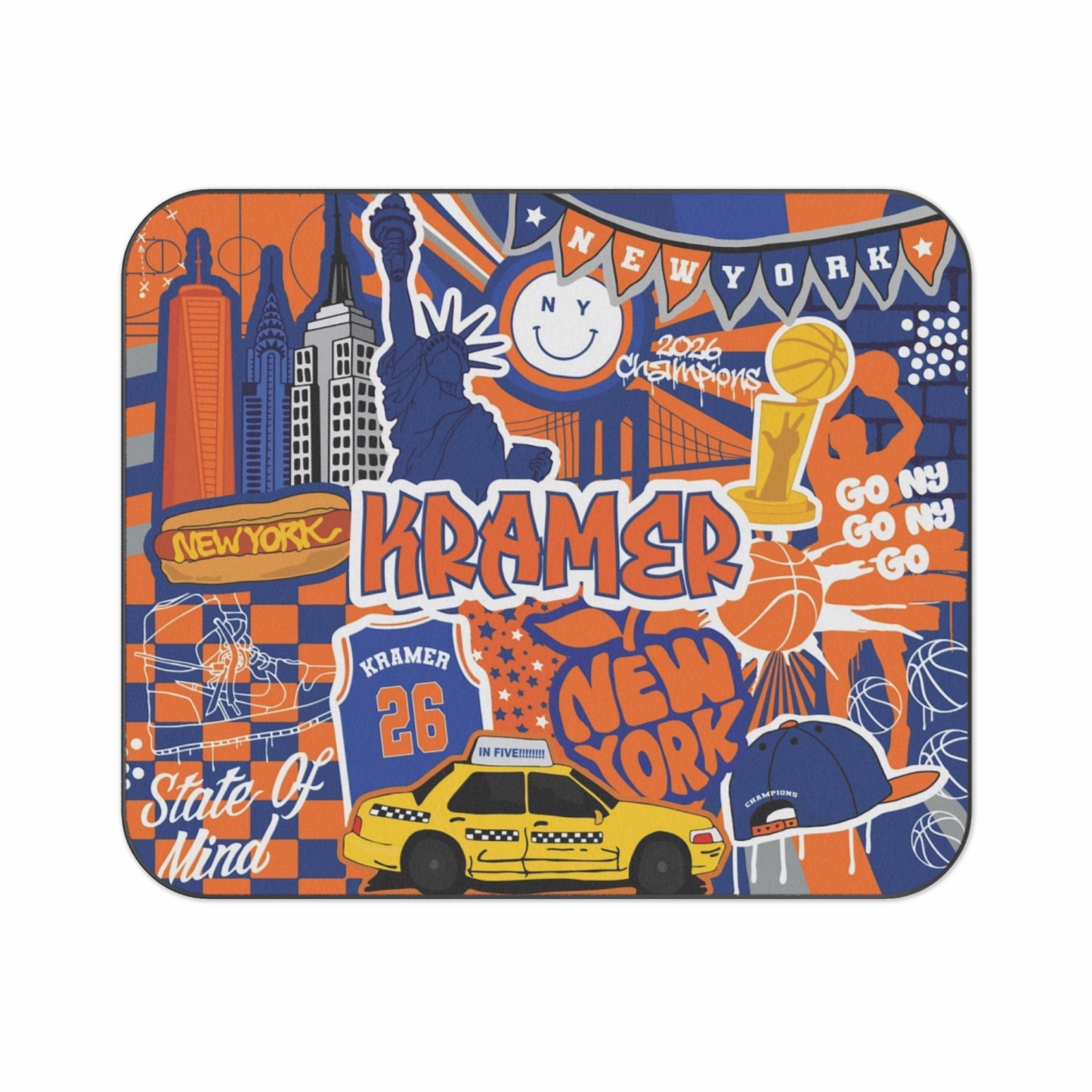 New York Basketball Outdoor Blanket