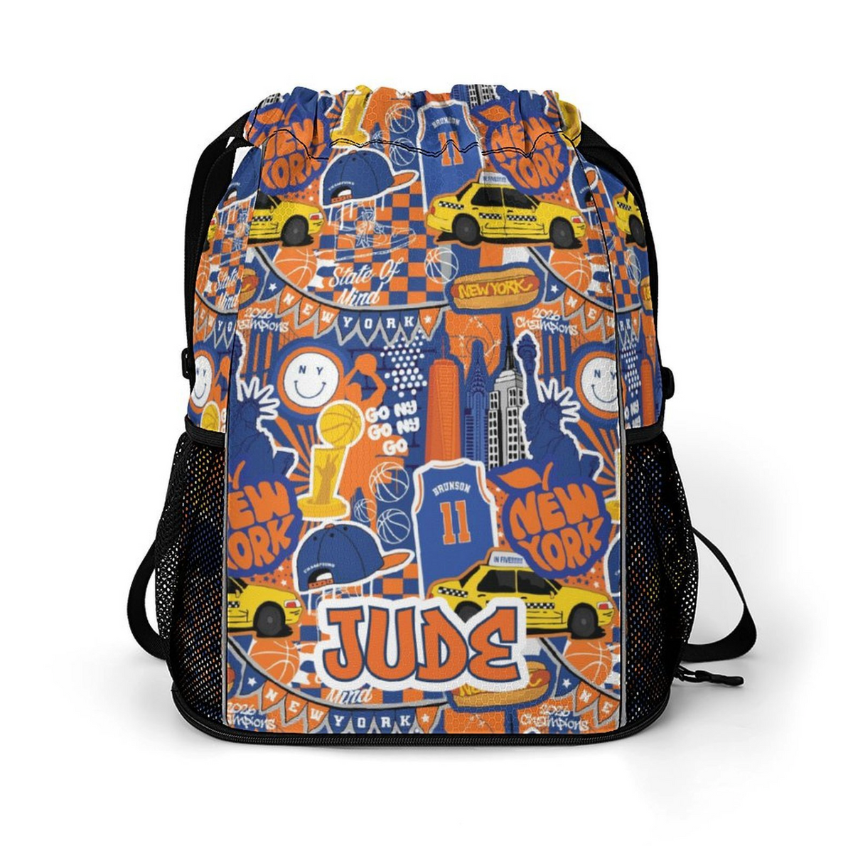 New York Basketball Drawstring Bag