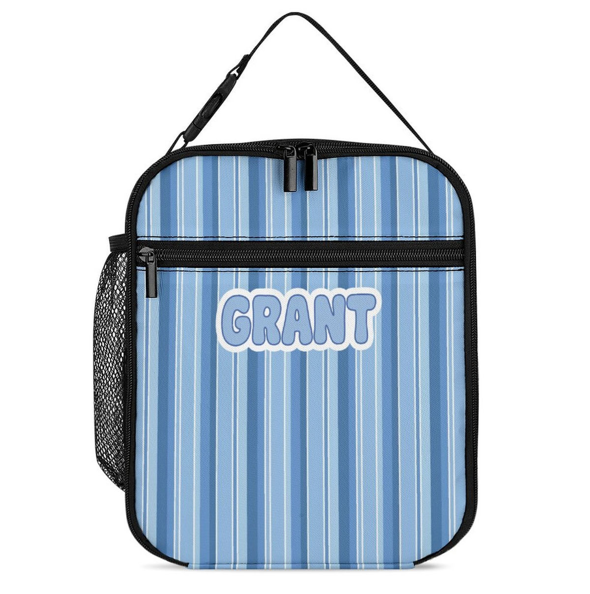 Multi Stripe Insulated Lunch Box (blue or pink)