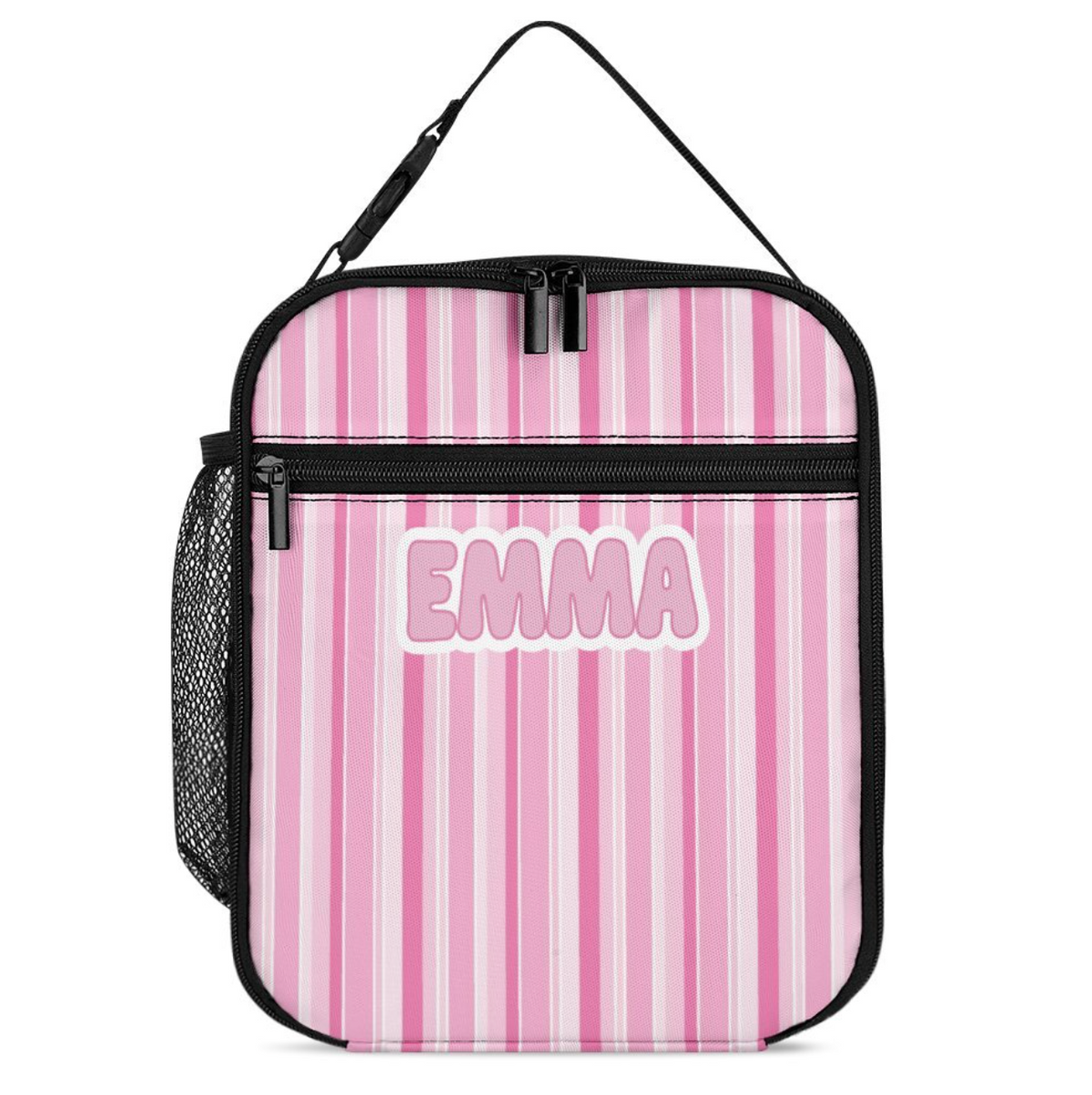 Multi Stripe Insulated Lunch Box (blue or pink)