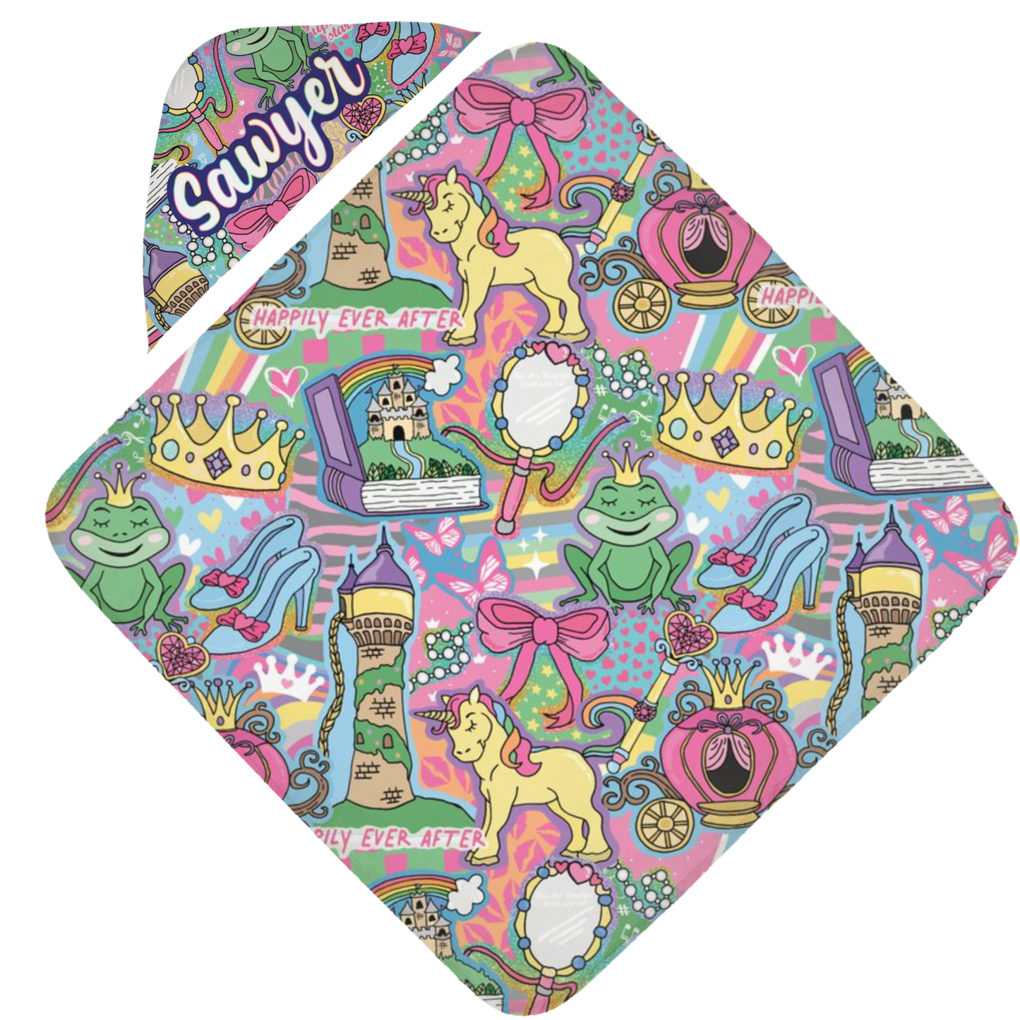 Pretty Princess Hooded Towel